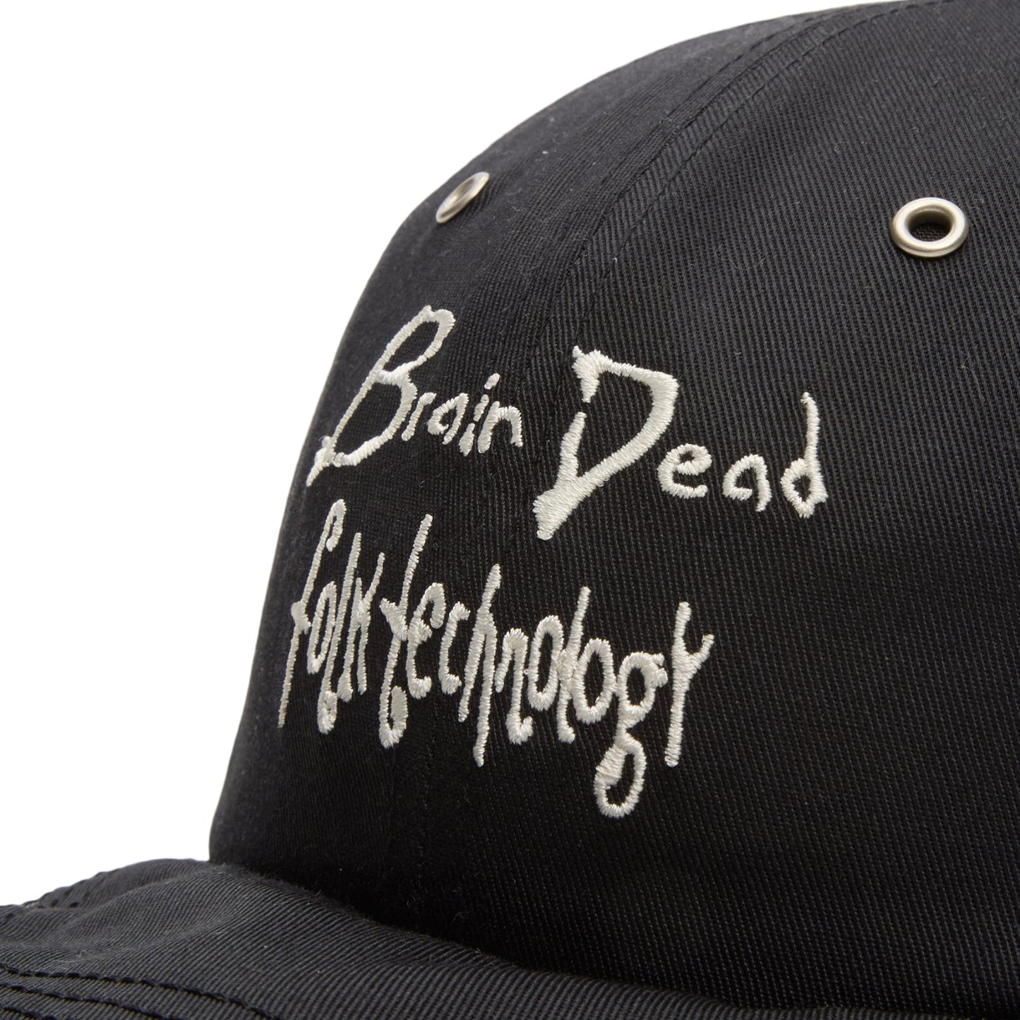 Brain Dead Folk Technology Wire Brim 6 Panel Hat (Black)