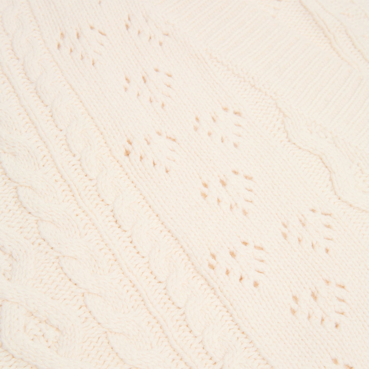 Danielle Guizio Noah Cable Crop Cardigan (Snow white)