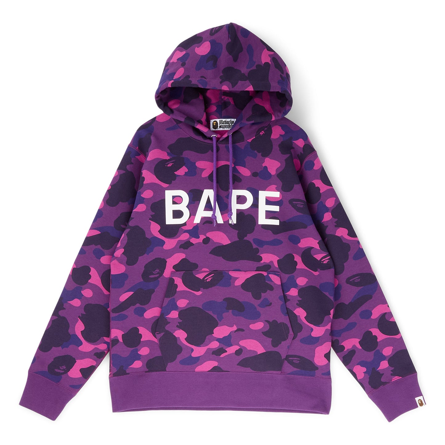 A Bathing Ape Color Camo Bape Pullover Hoodie M (Purple)