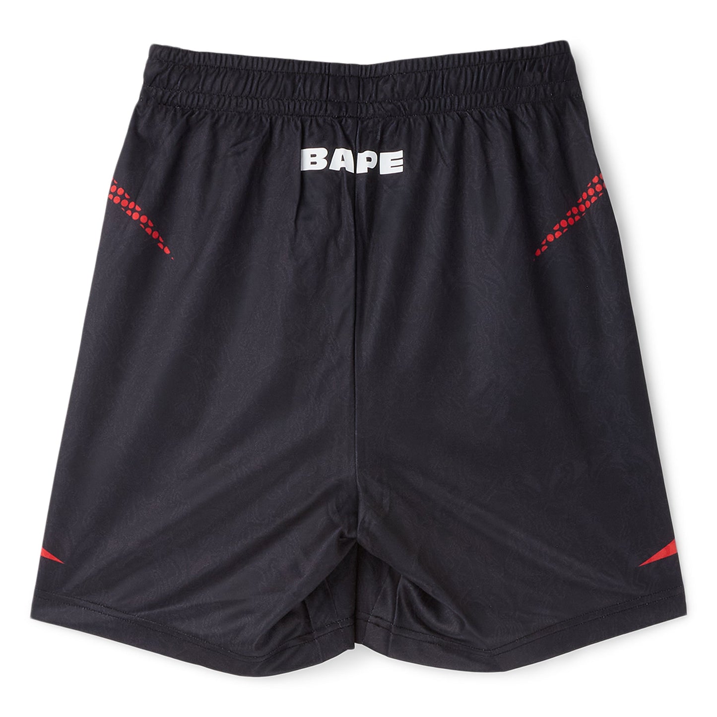 A Bathing Ape Ape Flame Monogram Jacquard Relaxed Fit Football Shorts M (Black)