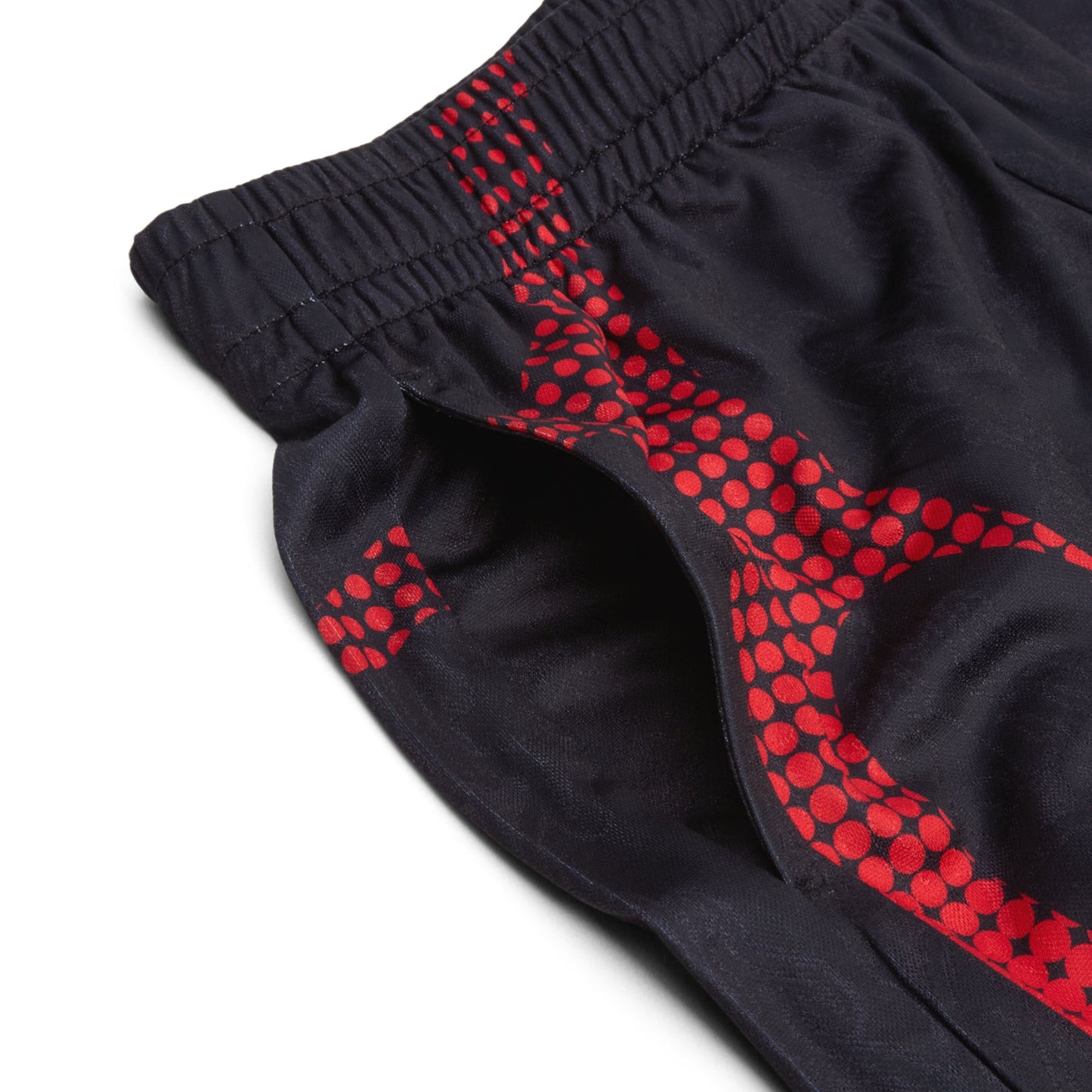 A Bathing Ape Ape Flame Monogram Jacquard Relaxed Fit Football Shorts M (Black)