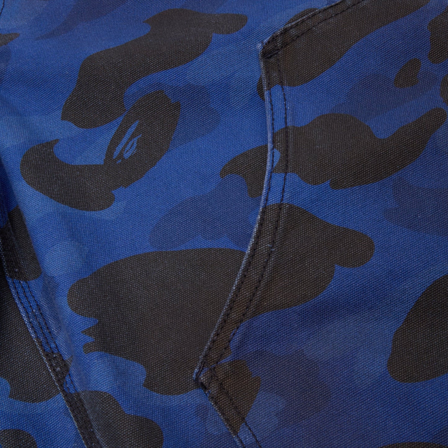 A Bathing Ape Solid 1St Camo Garment Dyed Relaxed Fit Work Shorts M (Navy)