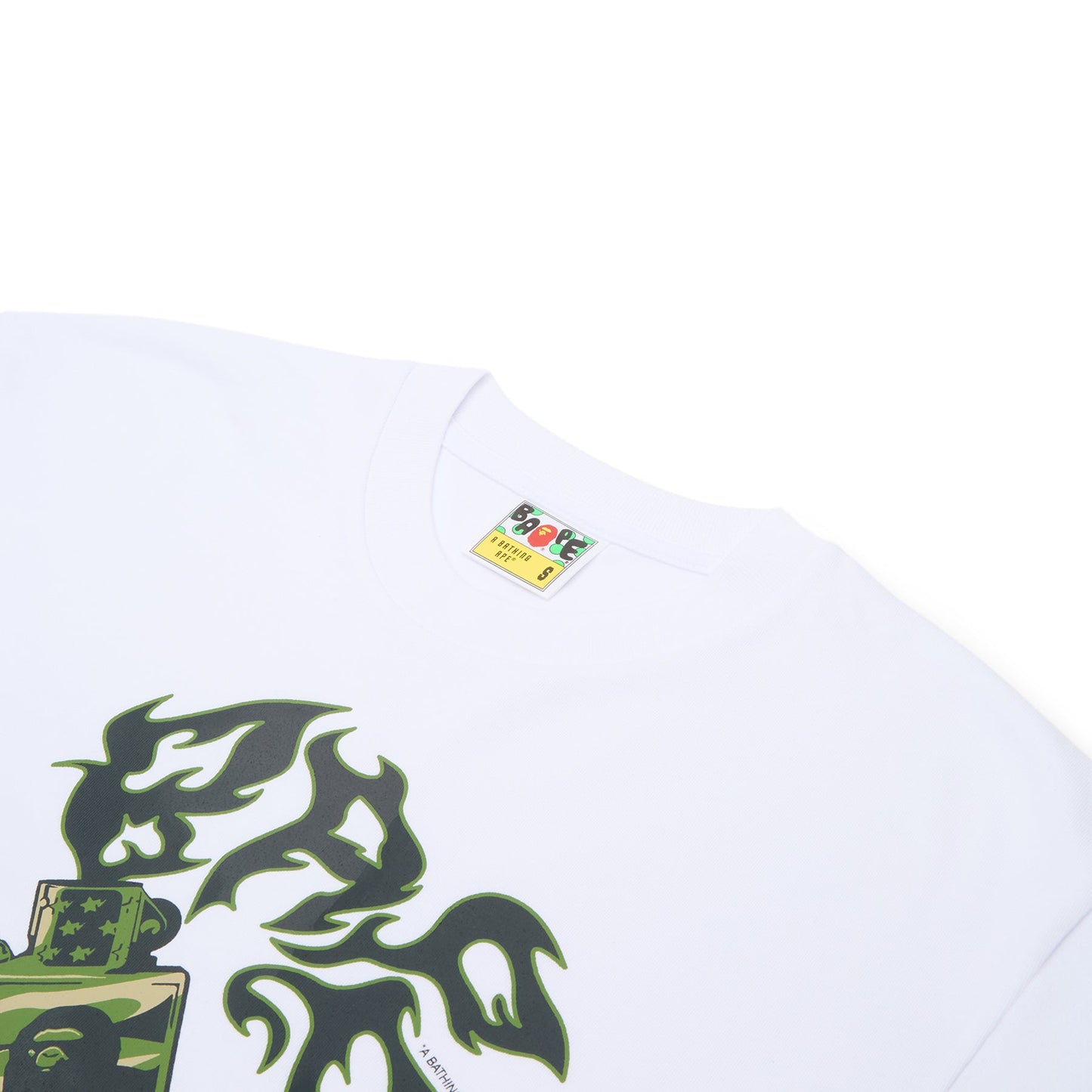 A Bathing Ape Bape Lighter Relaxed Fit Tee M (White)