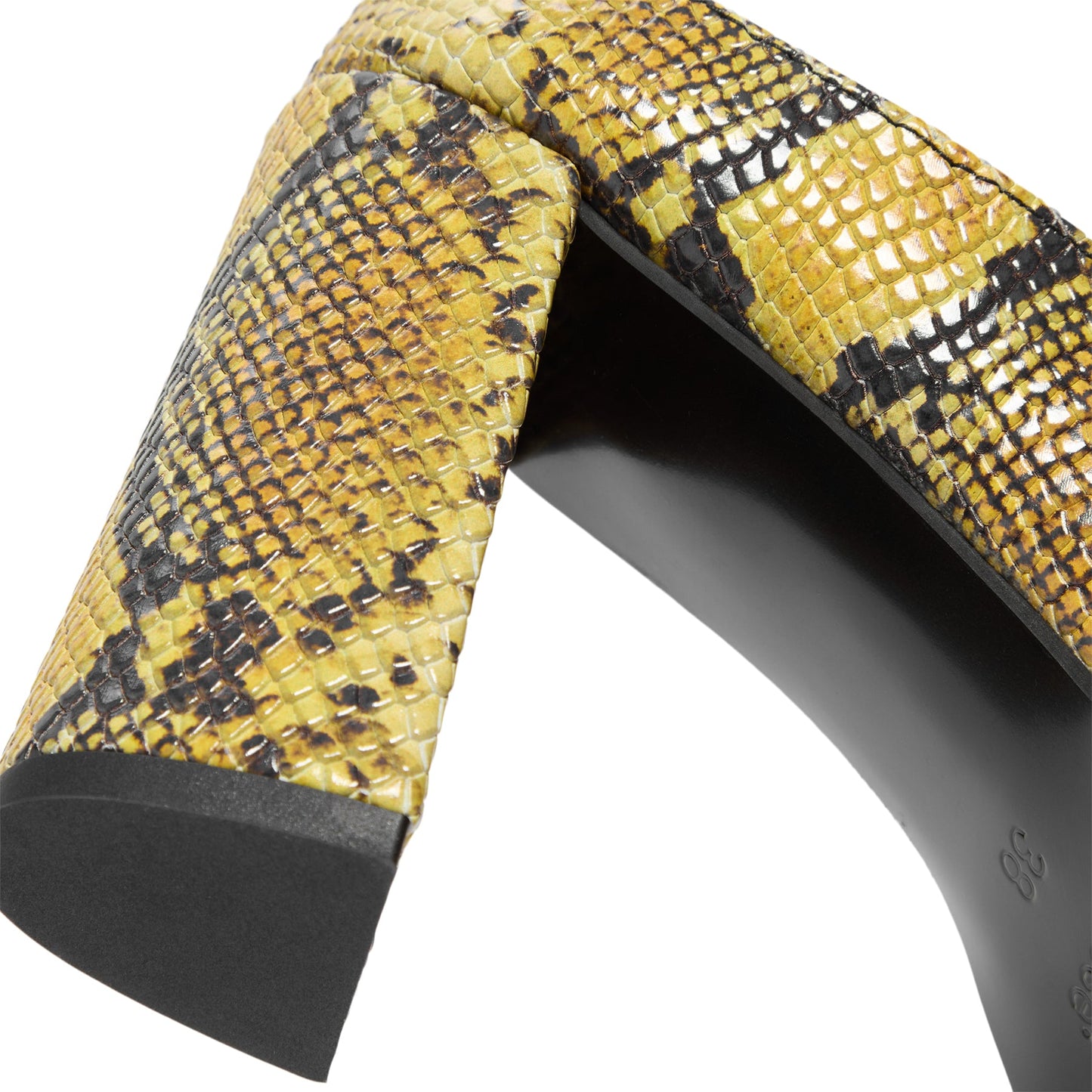 Martine Rose Square Toe Heel (Yellow/Black)