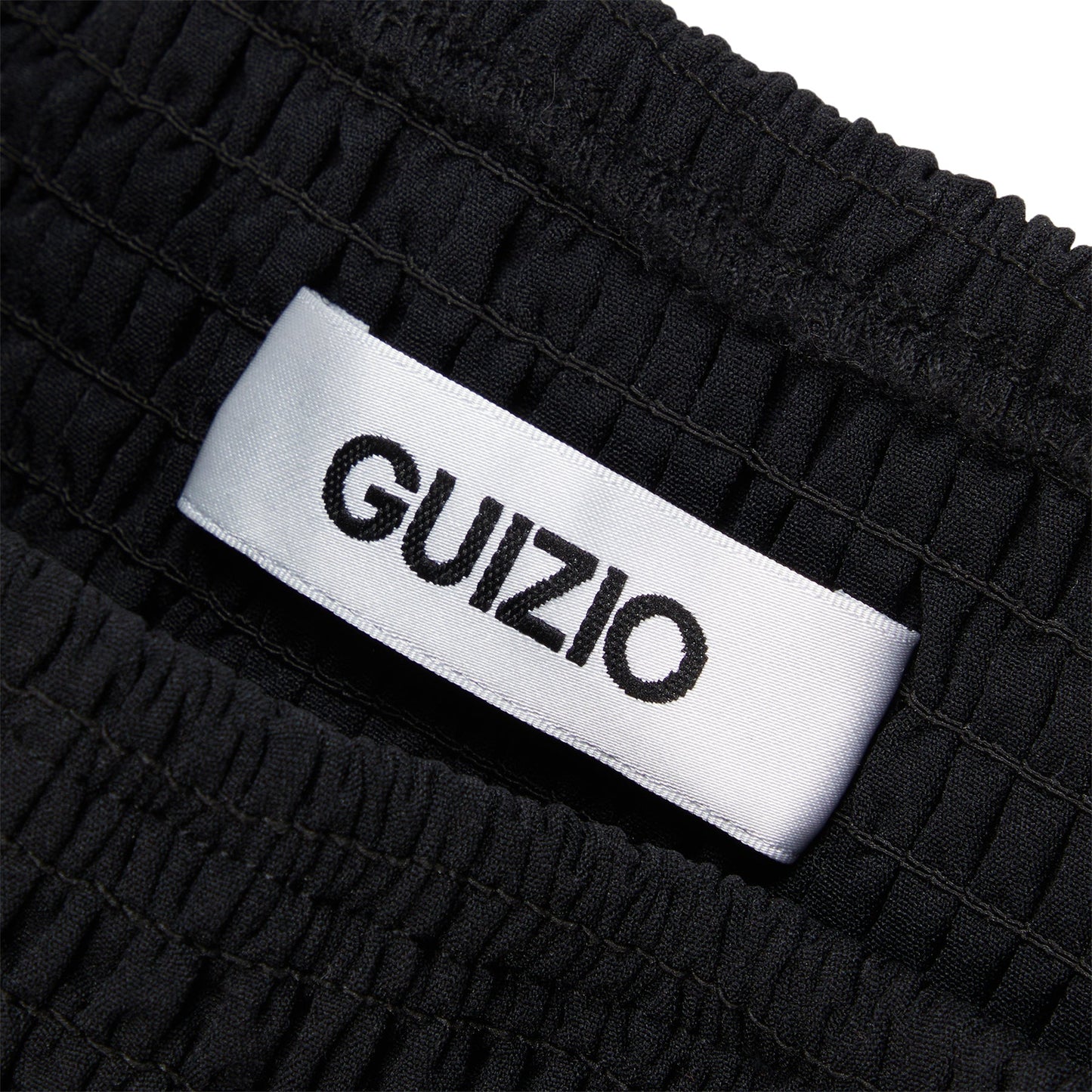 Danielle Guizio Constance Smocked Skirt (Black)