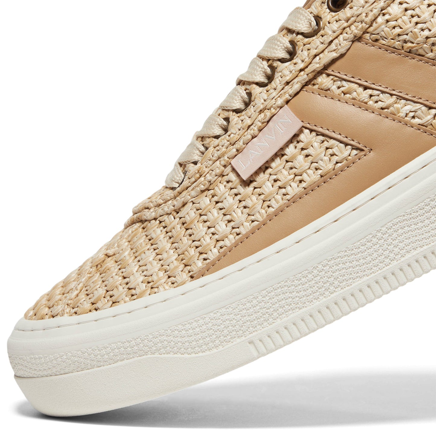 Lanvin Cash Raffia Sneakers (Natural)