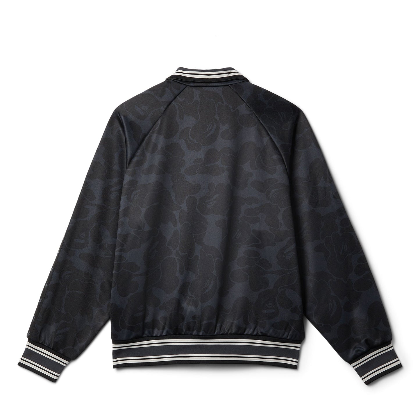 A Bathing Ape Solid Camo Bathing Ape Logo Relaxed Fit Track Jacket (Black)