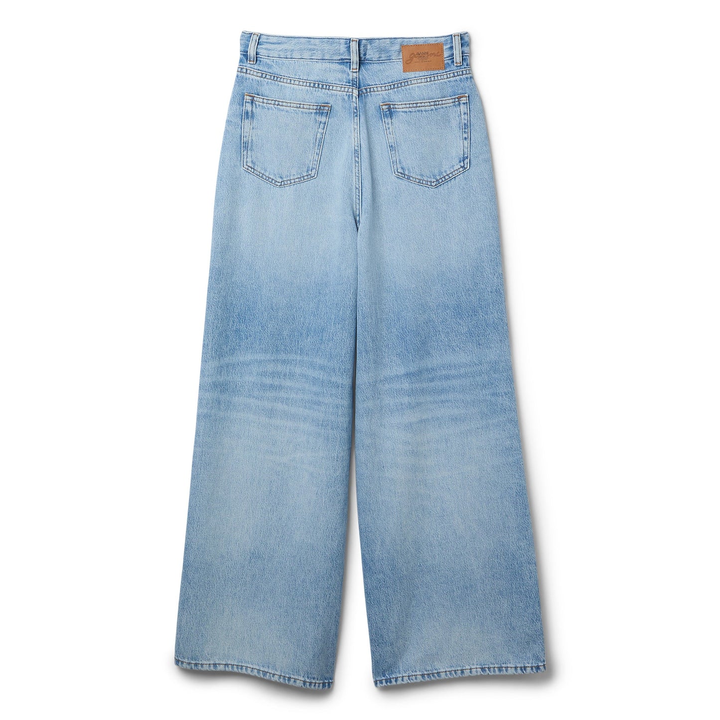 GANNI Soft Rigid Denim Baggy Jeans (Light Blue Stone)
