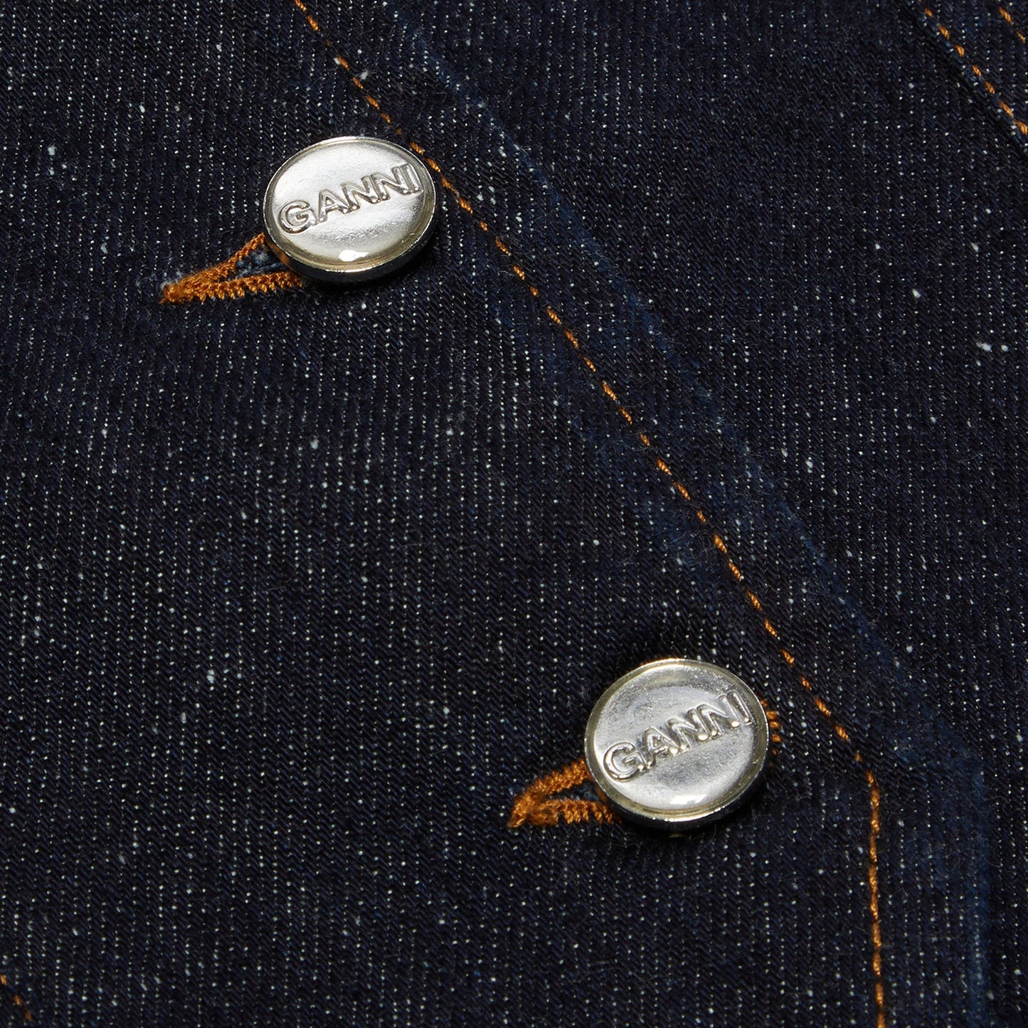 GANNI Neppy Denim Vest (Dark Blue Stone)