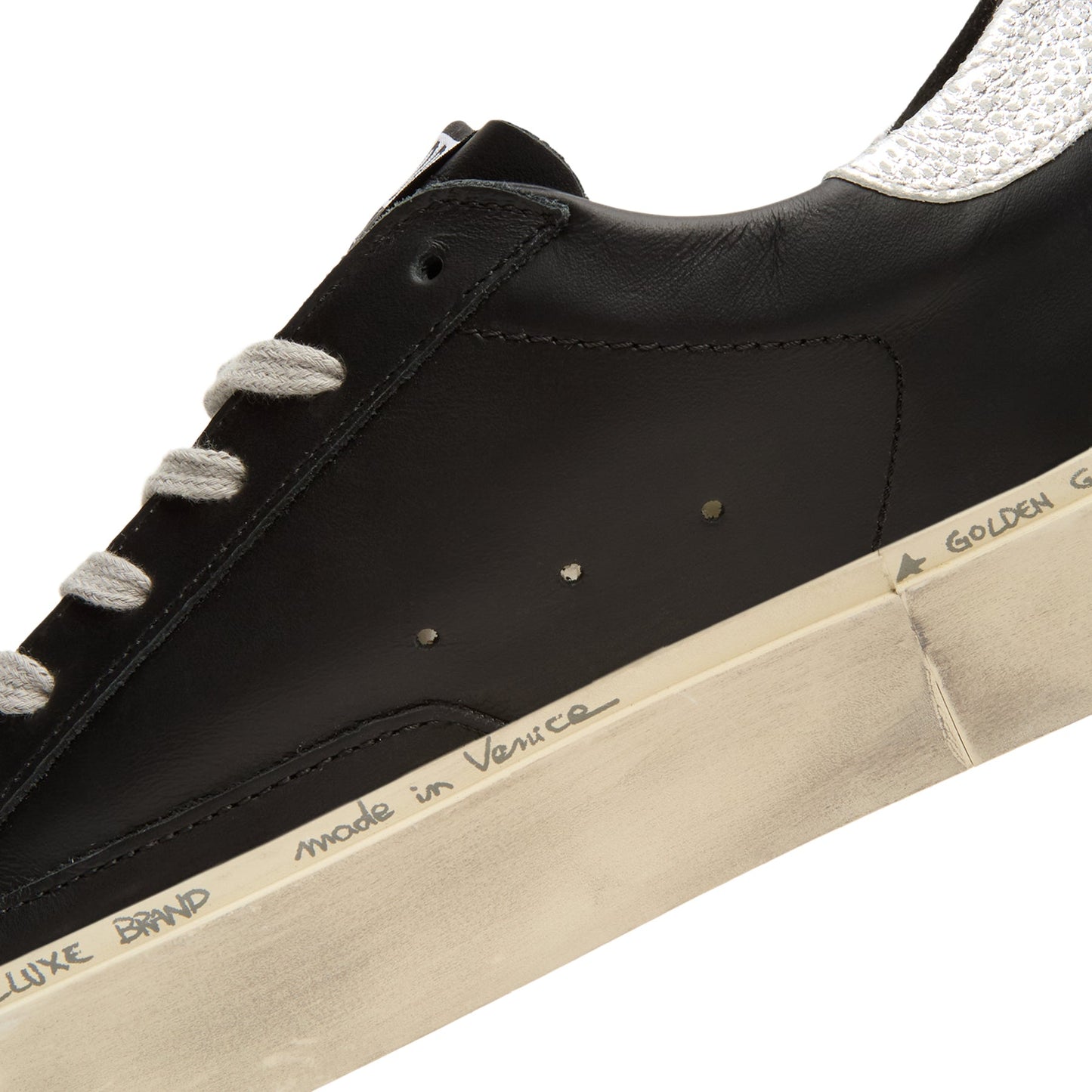Golden Goose Hi Star Leather Upper Laminated Star (Black/Silver)