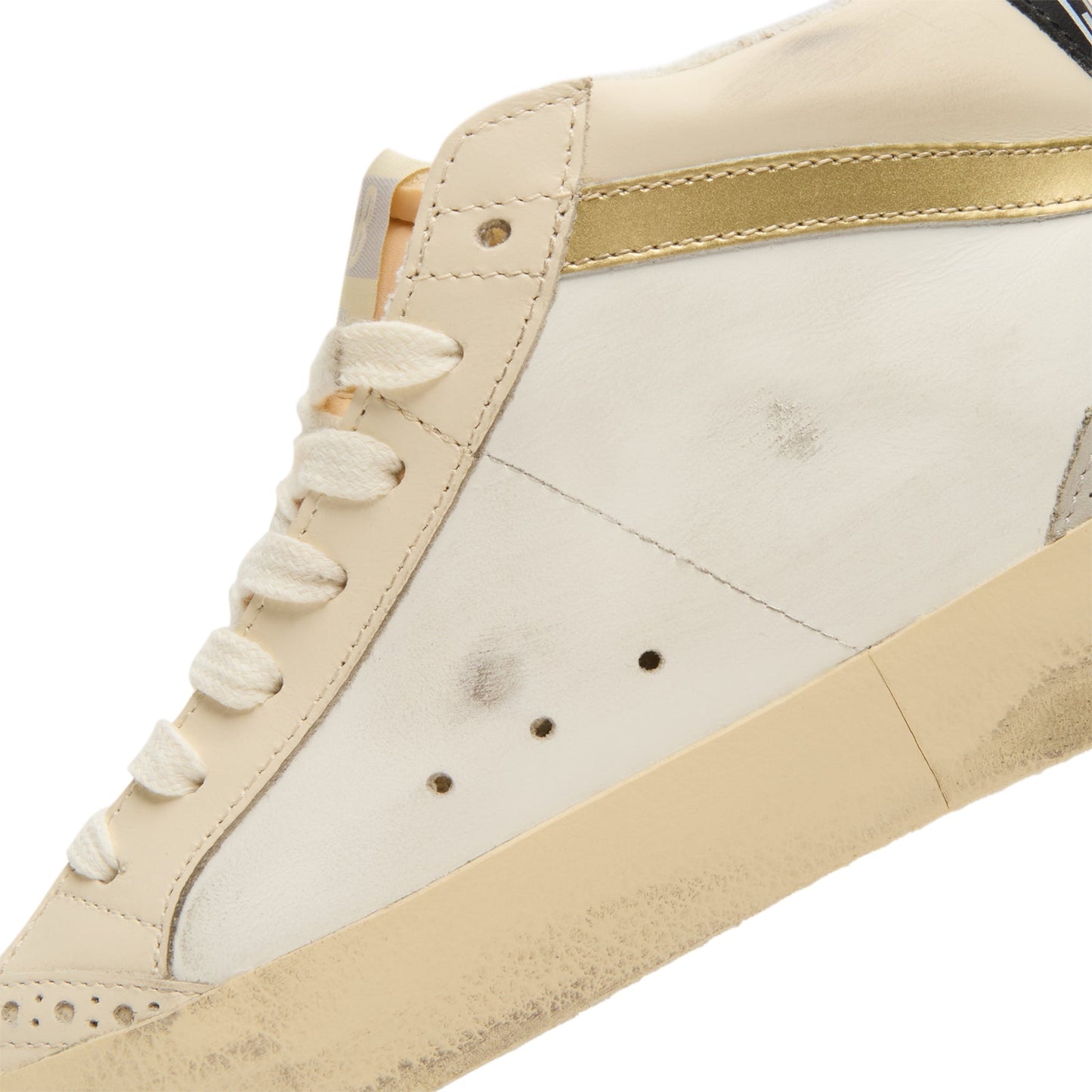 Golden Goose Mid Star Leather Upper And Heel (White/Ivory/Light Lilac/Light Grey/Gold/Black)