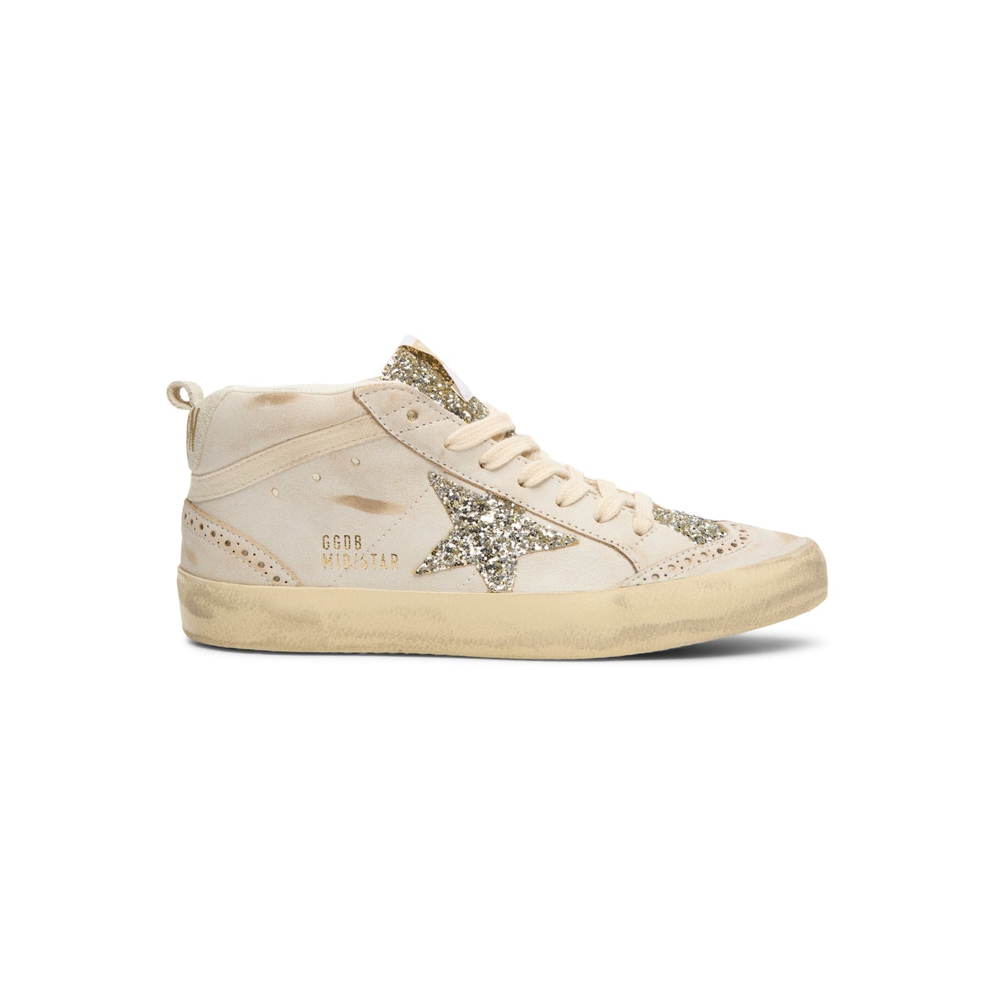 Golden Goose Mid Star Leather Upper And Toe (Beige/Platinum)