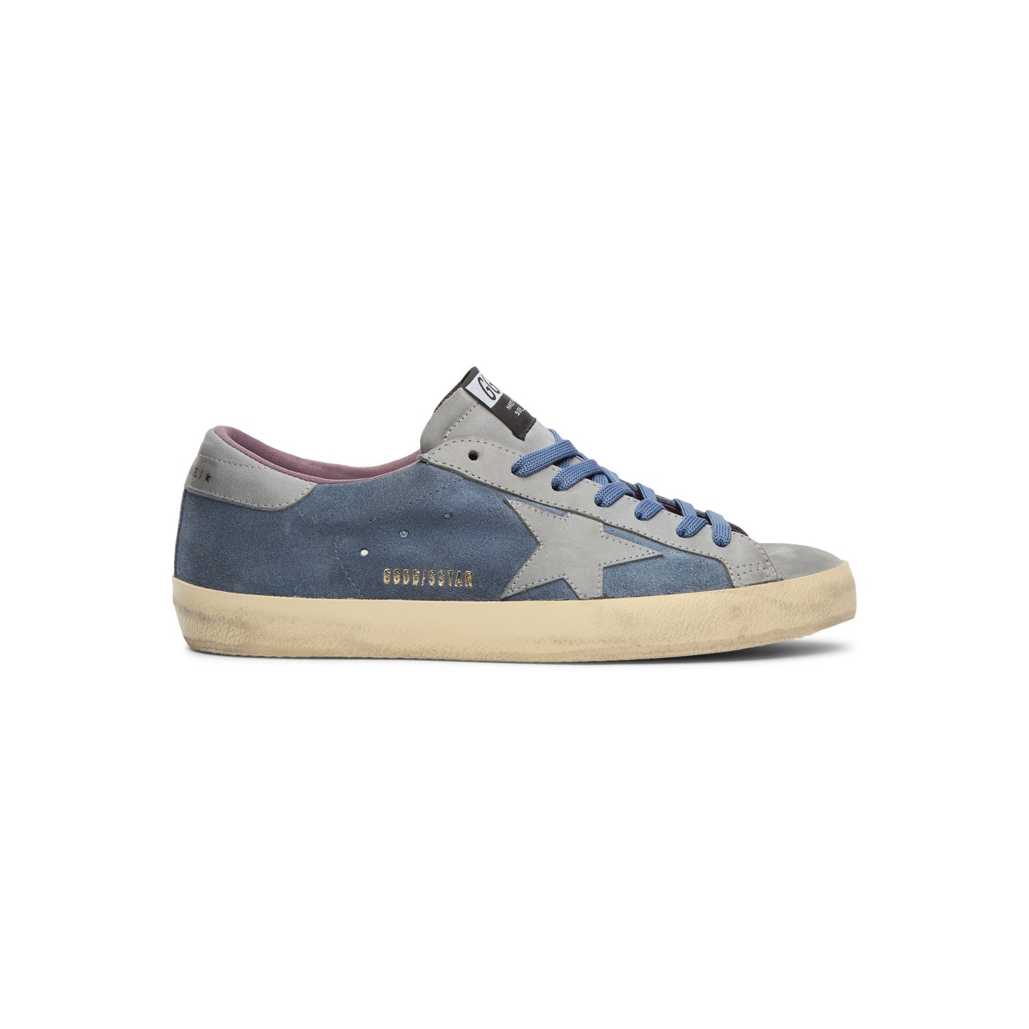 Golden Goose Super Star Suede And Nabuk Upper (Blue Denim/Silver Blue)