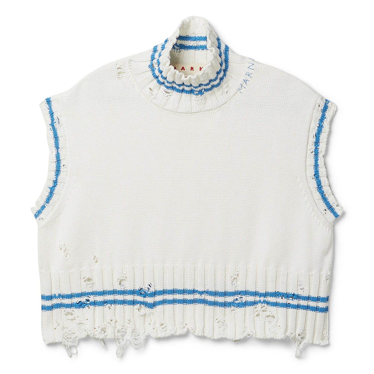 MARNI Cropped Turtleneck Sweater (Lily white)