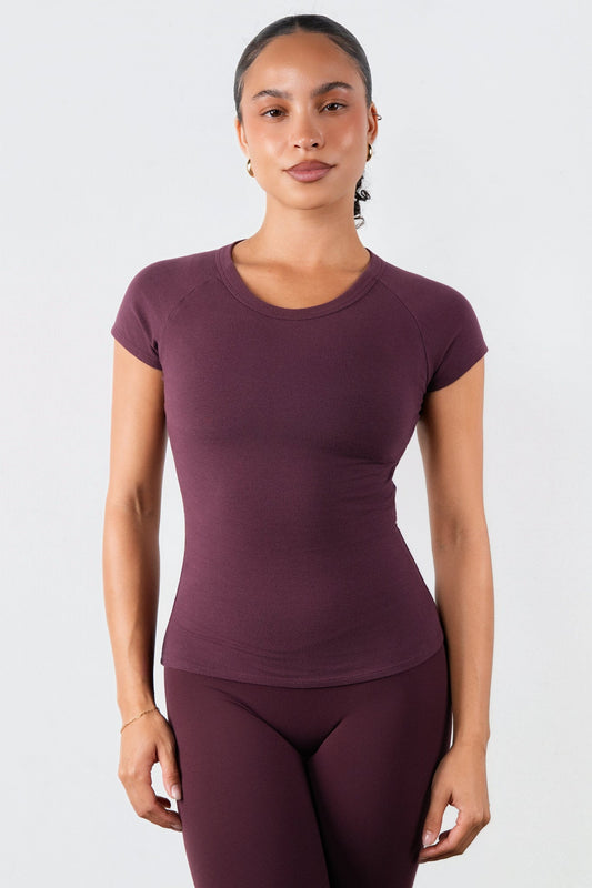 Vitality Basis® Raglan Tee - Wine