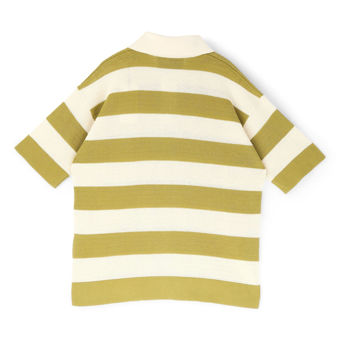 AMI Short Sleeves Polo With AMI De Coeur Patch (Blanc creme/Matcha)