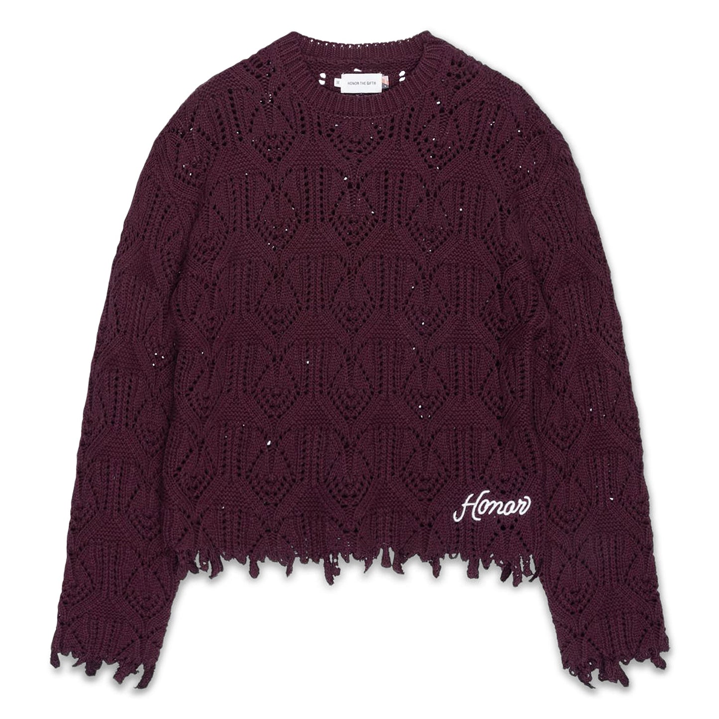 Honor The Gift Cable Sweater (Berry)