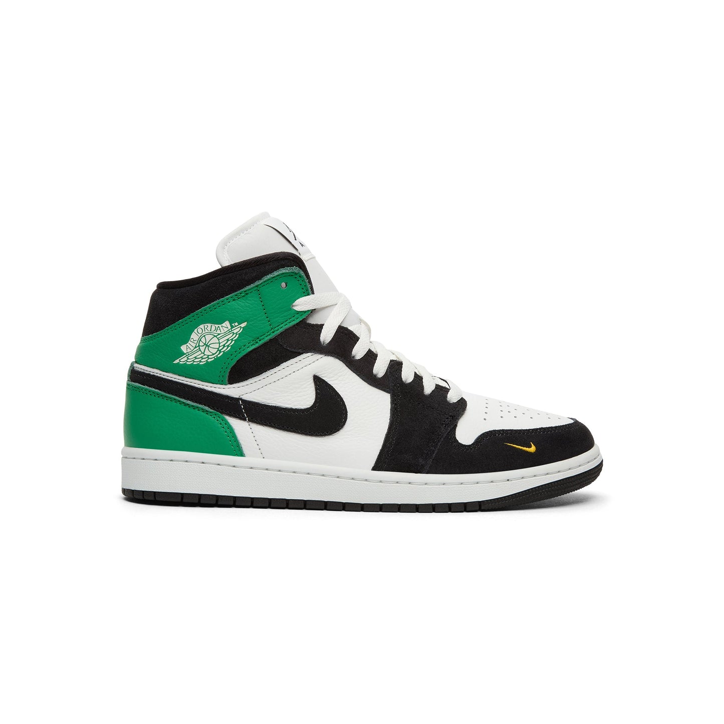 Air Jordan 1 Mid SE (Summit White/Black-Lucky Green)
