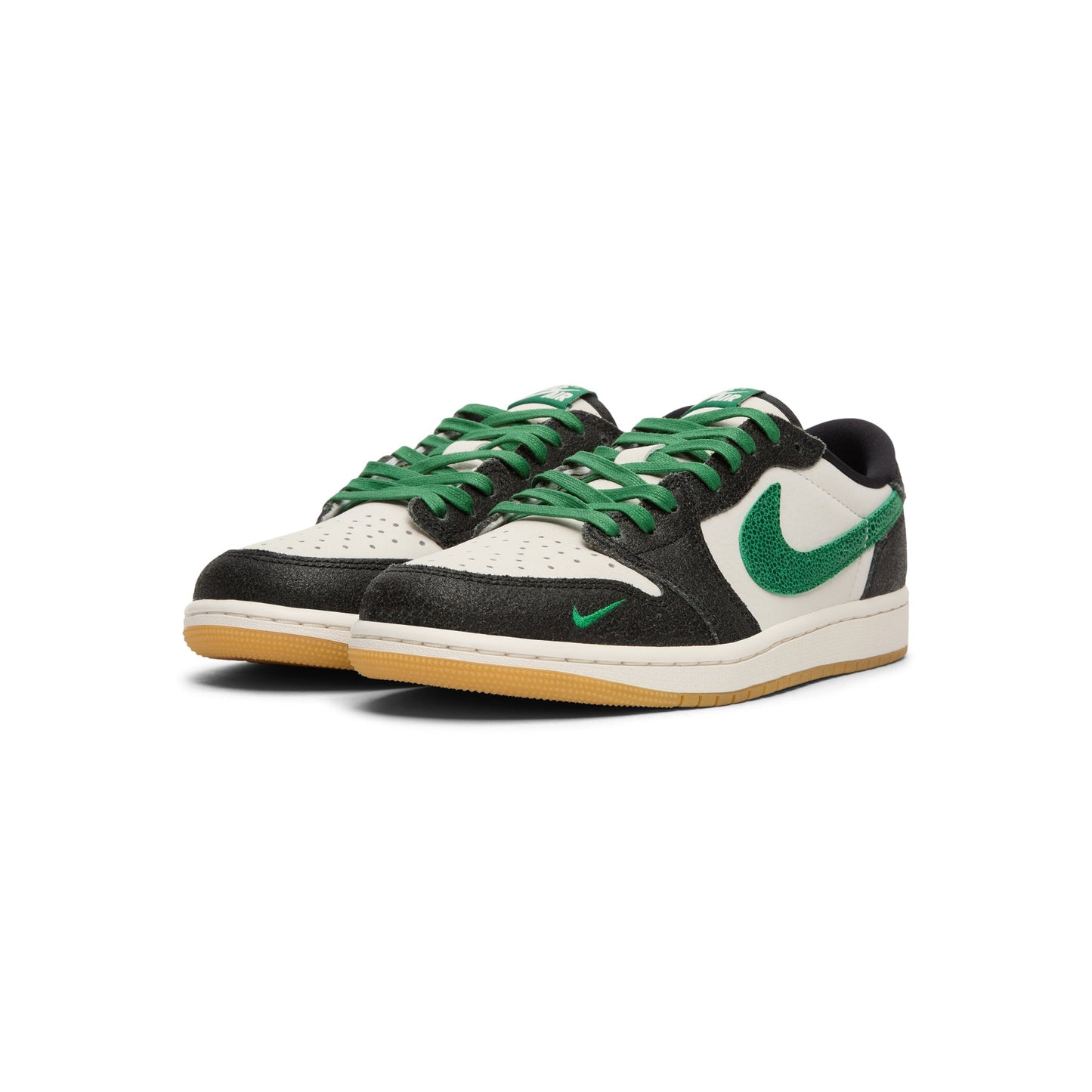 1 Retro Low OG GS "Phantom and Pine Green" (Phantom/Pine Green-Black)
