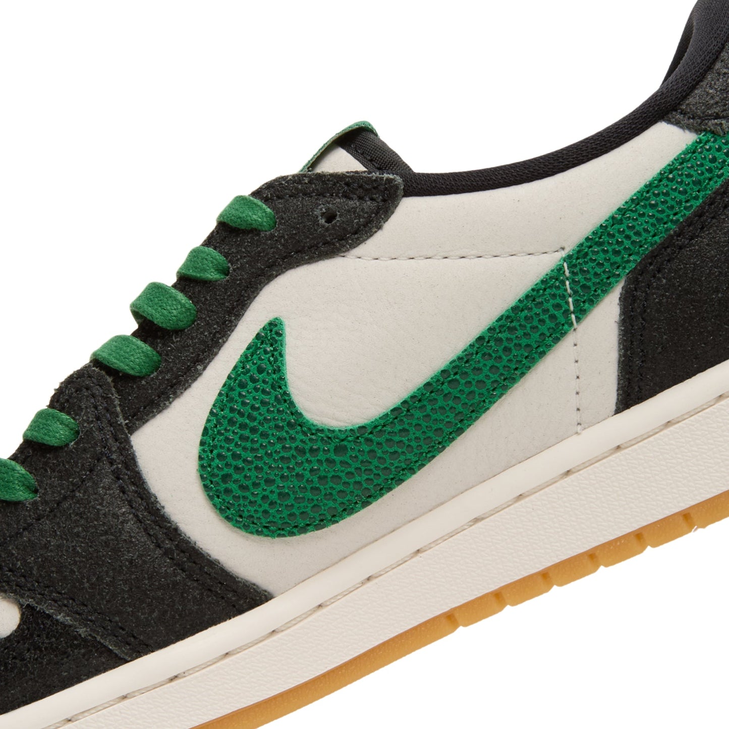 1 Retro Low OG GS "Phantom and Pine Green" (Phantom/Pine Green-Black)
