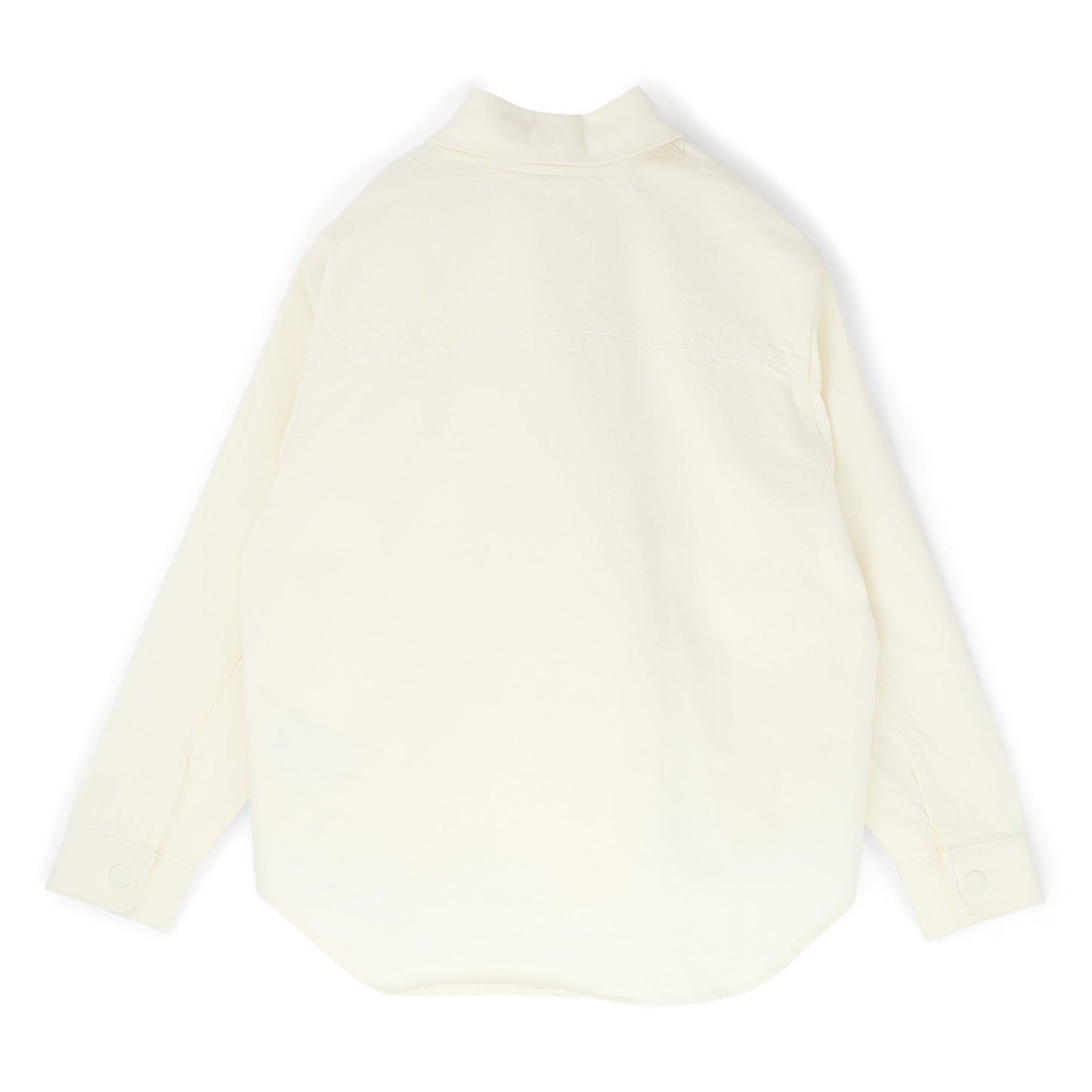AMI Overshirt With Knitted AMI De Coeur (Blanc creme)