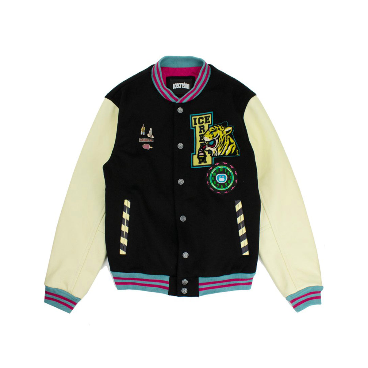 Ice Cream Dipped Varsity Jacket (Black)