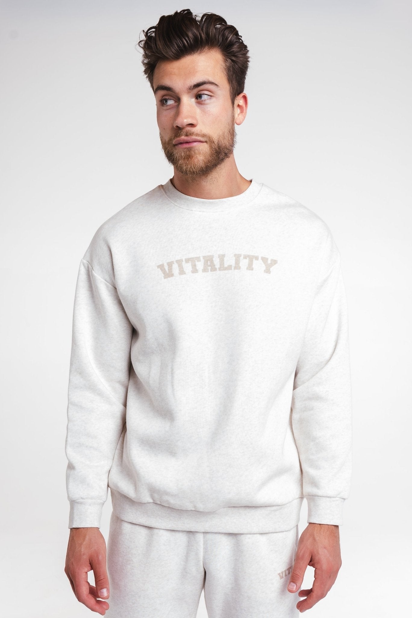 Vitality Cozy® Uni Crew - Oat Marl - Varsity